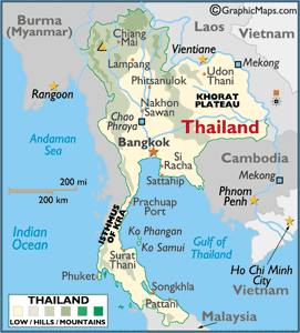 Map of Thailand