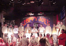 Judging underway on the Stage at  Sloppy Joe's